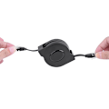 Miniatyrbilde 7 av 8: 1 stk Ny justerbar uttrekkbar CAT6 RJ45 Lan nettverkskabel svart (2m)