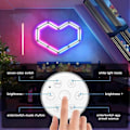 Miniatyrbild 5 av 5: USB Smart Vägglampa RGB LED Ljusstavar 16 Miljoner Färger Vit