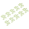 Miniatyrbillede 2 af 8: 100 STK sød papirclips figurformet galvaniseringsproces Forhindrer glidning Udsøgt bærbar metal papirclips Grøn