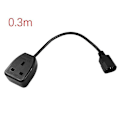 Miniatyrbilde 2 av 5: IEC C14 Hannplugg til 3-Pin Hunnkontakt Strømadapterkabel (0.)