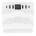 Pikkukuva 5 / 8: USB-latauskeskitin 6 porttia 2 langatonta puhelimen latausasemaa QC 3.0 USB C -telakka useilla laitteilla LCD-näytöllä UK-pistoke