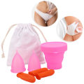 Miniatyrbillede 4 af 8: Silikone Menstruation Cup Feminin Lady Kvinder Hygiejne Menstruation Silikone Cup