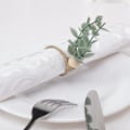 Miniatyrbilde 4 av 5: 6-delte serviettringer med kunstig blomster