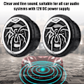 Miniatyrbillede 7 af 8: 2 stk. Kreative Auto Car Spider Pattern Super Power Loud Audio Speaker Tweeter Højttaler