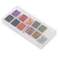 Miniatyrbillede 2 af 8: 12 stk. akvarelmalingssæt retro metal bærbar høj pigment kunstmaterialer til studerende voksne kunstnere