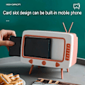 Miniatyrbillede 4 af 5: Servietboks Holder med Telefonholder, Retro TV Telefonholder, Kreativ Retro TV Form Servietdispenser Boks Holder (Blå)