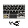 Miniatyrbilde 1 av 8: Trådløst Bluetooth-tastatur Multifunksjonelt akryltastatur for Windows for Android for IOS Svart
