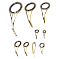 Miniatyrbilde 5 av 8: 9PCS fiskestangspiss guide reparasjonssett rustfritt stål keramisk ring stangspiss guide erstatningssett