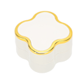 Miniatyrbillede 8 af 8: Lighted Rings Box Soft Flocking Luminous Four Leaf Clover Design Jewelry Display Gift Box for Weddings AnniversariesWhite