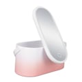 Miniatyrbillede 2 af 8: Makeup etui Pink Gradient Bærbar Stor Kapacitet Foldbar Roterende LED Lys Makeup Opbevaringsboks med Makeup Spejl