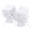 Miniatyrbillede 1 af 5: Parti med 100 hvide poser, 7 x 9 cm, organza gavepose, smykkepose, lavendelposer, bryllupsgave