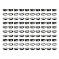 Miniatyrbild 1 av 8: 100 st hårförlängningsklämmor Multifunktions 38 mm 10 tänder perukklämmor för hårförlängning DIY Black