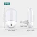 Miniatyrbillede 4 af 5: Automatisk Plug-and-Play Natlampe til Børn med Tusmørkesensor, Energibesparende 0,7W Natlampe til Stikkontakt til Børneværelse, Stue, Garage, Varm Hvid