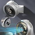 Miniatyrbillede 3 af 5: Højhastigheds Luftcirkulationsventilator Med Lys Justerbare Tilstande Luftkøler Til Hjem Soveværelse (stemmestyring) F R