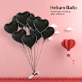 Miniatyrbilde 5 av 7: 10 stk 18\" Hjerte Aluminium Folie Ballonger Fest Bryllup Bursdag Dekor (Svart)