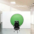 Pikkukuva 2 / 5: Kannettava Webkameran Tausta Vihreä Kangas Tuoli Videoneuvotteluihin, Zoom, Skype, Taustakuva Videopuheluihin, Chromakey (142cm/4.65ft, Kaksipuolinen Vihreä)