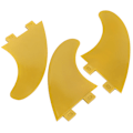 Miniatyrbilde 7 av 8: 3 stk. FCS G5 surfebrett finne venstre midtre høyre surfetilbehør for longboard shortboard gul G5