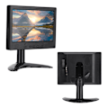 Miniatyrbillede 2 af 8: 7in 1024x600 opløsning 16:9 multifunktionsdisplay til HDMI / VGA / AV-indgang med stativ (100-240V) AU-stik