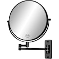 Miniatyrbild 2 av 5: 8\" Badrumsspegel med Förstoring, Väggmonterad, 1X/10X Dubbelsidig Rakspegel med 360° Rotation, 12\" Vikbar Teleskopisk Utdragbar Arm, svart
