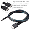 Miniatyrbillede 7 af 8: Cabledeconn SFF-8611 TIL SFF-8611 Server Højhastigheds HDD Datatransmissionskabel 0,5M