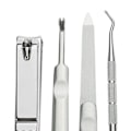 Miniatyrbillede 8 af 8: 7 stk Manicure Sæt Rustfrit Stål Manicure Pedicure Kit Grooming Kit Negleklippere