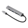 Pikkukuva 4 / 8: USB C Hub 5 in 1 Plug and Play Type C Hub Metal Elektroniikka Type C Telakointiasema USB C -sovitin Windowsille Linuxille Musta