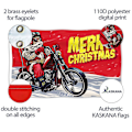 Miniatyrbillede 2 af 4: Juleflag 20*30CM, Juleflag Julemand på Cykel