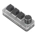 Miniatyrbillede 3 af 8: Mini tastatur 3 taster 1 knap programmerbar USB BT forbindelse blå switch mini mekanisk tastatur med RGB LED