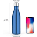 Miniatyrbild 5 av 5: 500ml Isolerad Vattenflaska, Håller 24 Timmar Kallt & 18 Timmar Varmt - BPA-fri (Mörkblå)