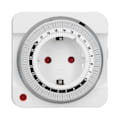 Miniatyrbillede 1 af 8: Timer-stikkontakt, mekanisk, 24 timer, 15 minutters intervaller, automatisk nedtællingsudtag, timer til elcykel, EU-stik, 230V