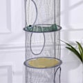 Miniatyrbilde 4 av 4: Leker Oppbevaringsstativ Hengende Kurv Diverse Organizer - 4 Lag Mesh Sammenleggbar Gul