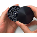 Miniatyrbillede 5 af 5: Stor 2.4\" (63mm) Zinklegering Krydderikværn i 4 Dele Sort (Sort)