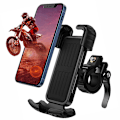Pikkukuva 1 / 4: Moottoripyörän Puhelimenpidike Ohjaustangon Kiinnikkeellä iPhone 14 Plus Pro Max 13 Pro Max Samsung S9 S10
