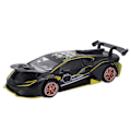 Miniatyrbillede 3 af 8: 1/32 Legering Støbt Model Sportsvogn Simulering Lyd Lys Træk Tilbage Superbil til Børn Sort