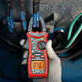 Miniatyrbillede 1 af 5: Amperemeterklemme, 6000-tællers TRMS automatisk klemmetang multimeter, AC strøm/AC DC spændingsmåling/temperatur/modstand/kapacitans/diode/kontinuitet/d