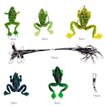 Miniatyrbilde 5 av 7: Fiskekroker Frog lokke agnsett - 10 stk, antibittrådkoblinger, fiskeutstyrtilbehør