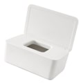 Miniatyrbillede 6 af 8: Servietbeholder Vandafvisende Hvid Bred Åbning Låg Design Stærk PP Tissue Papiræske til Kontor Soveværelse Stue