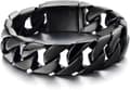 Stor maskulin stil, herrearmbånd, armbånd i rustfrit stål, led, poleret