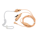 Miniatyrbilde 6 av 8: 2,5 mm akustisk rør-ørestykke Single Pin PTT-knapp Walkie Talkie Headset med stålklemme for Motorola for Talkabout Brown 1Pc