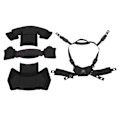 Miniatyrbillede 4 af 8: Hjelm Dial Suspension System med foring Pad Set Justerbar knap Hjelm Hage Rem Modifikationer til FAST til MICH Sort