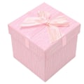 Miniatyrbillede 4 af 8: 4 stk. gaveæske med låg 3,9x3,7x3,9 tommer gaveæsker til bryllup jul fødselsdag valentinsdag pink HM2330407