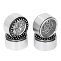 Miniatyrbilde 4 av 8: 4 stk 1,9 tommers RC Beadlock felger i aluminiumlegering for Axial SCX10 90046 AXI 03007 1/10 RC Crawler Sølv