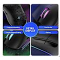 Miniatyrbilde 5 av 5: 65g (2.29oz) Trådløs Lett Gamingmus Med 3200dpi, RGB Bakgrunnsbelysning Og 7 Programmerbare Knapper, Gaming Optisk Mus Med Bikubeskall