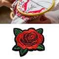 Miniatyrbilde 6 av 8: Rose Patch 1,6x1,5in Lys Farge Enkelt å Bruke Holdbar Multi Purpose Jakke Patch for Klær Bag Sko