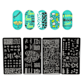 Miniatyrbillede 6 af 8: Neglestempling Plader Stencils Mønster DIY Negle Printing Stempling skabelon Manicure Tool01-04