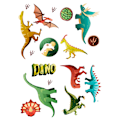 Miniatyrbillede 1 af 8: 14 stk. Dinosaur Wall Decals Lysende Dinosaur Stickers Aftagelige PVC Dinosaur Wall Sticker til Soveværelse Klasseværelse