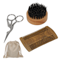 Miniatyrbillede 5 af 8: Mustache Styling Kit Skægbørste Træskægskam Mustachesaks Skægplejesæt