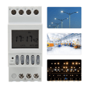 Miniatyrbilde 6 av 8: TM624 Digital Timer Strømbryter Timer 40-gruppe Tidskontrollert Ringer Din Rail Mount 220V
