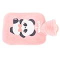 Miniatyrbilde 8 av 8: Varmtvannsflaske 1000ml Anti-eksplosiv Tykk PVC Plysjdesign Lekkasjesikker Gjenbrukbar Vannfylt Håndvarmerpose for Vinter Muskel Smerter Feber Rosa