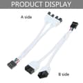 Miniatyrbilde 5 av 5: Hovedkort USB2.0 9-pin til Dobbel 9-pin Splitterkabel Skjermet USB Trådnettlinje Hvit Multicolor